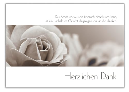 RotfuchsDesign - Danksagung Dankeskarten Trauer Trauerkarten 10 Klappkarten mit Umschlag Danksagungskarten nach Todesfall Beerdigung Abschied Motiv: Rose, DIN A6 RotfuchsDesign - Danksagung Dankeskarten Trauer Trauerkarten 10 Klappkarten mit Umschlag Danksagungskarten nach Todesfall Beerdigung Abschied Motiv: Rose, DIN A6 von RotfuchsDesign