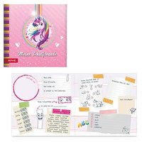 ROTH Freundebuch Einhornportrait ca. A4 liniert, rosa Hardcover 64 Seiten von Roth