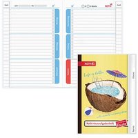 ROTH Hausaufgabenheft Coconut Pool für clevere Faule liniert A5 ohne Rand, 104 Blatt von Roth