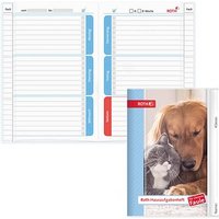 ROTH Hausaufgabenheft Hund und Katze für clevere Faule liniert A5 ohne Rand, 104 Blatt von Roth