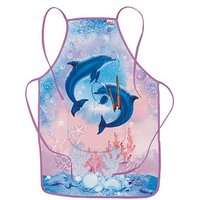 ROTH Mädchen Kinder Malschürze Delfine blau Einheitsgröße 1 St. von Roth