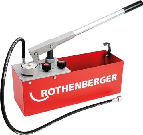 ROTHENBERGER 60200 RP50S Wasserdruckprüfpumpe, Manuell, 0°-50° C Arbeitsbereich Temperatur, 0-60 Bar Prüfbereich von Rothenberger