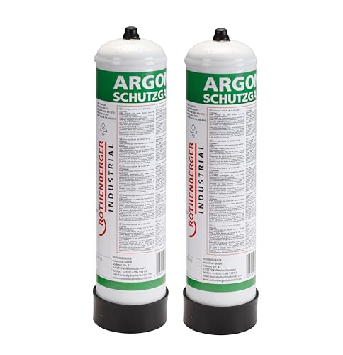 ROTHENBERGER Industrial 100 Prozent Argon | 2 x Schutzgas-Stahl-Einwegflasche 950 ml | Fülldruck 60 bar dadurch 57 Liter Argon | M 10 x 1 | MIG Schweißen 35775 ROTHENBERGER Industrial 100 Prozent Argon | 2 x Schutzgas-Stahl-Einwegflasche 950 ml | Fülldruck 60 bar dadurch 57 Liter Argon | M 10 x 1 | MIG Schweißen 35775 von Rothenberger