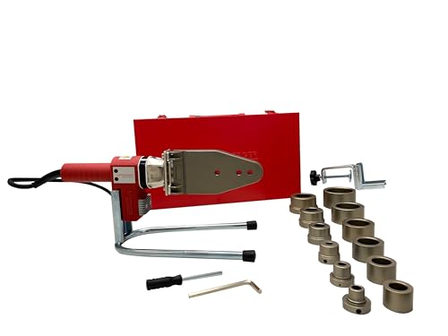 ROTHENBERGER Industrial 12teiliges Muffenschweißgerät inkl. Muffen (20 mm, 25 mm, 32 mm, 40 mm, 50 mm, 63 mm) im Koffer | Schweißgerät für Rohre, Muffen und Formstücke | bis 260°c | 36052 von Rothenberger
