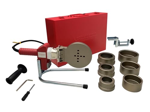 ROTHENBERGER Industrial 9teiliges Muffenschweißgerät inkl. Muffen (75 mm, 90 mm, 110 mm) im Koffer | Schweißgerät für Rohre, Muffen und Formstücke | bis 279°c | 36063 von Rothenberger