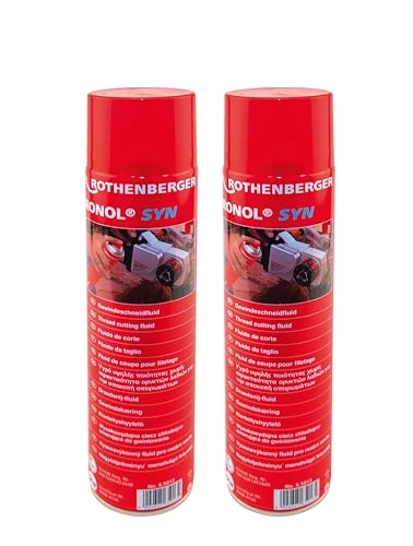 ROTHENBERGER Industrial Hochleistungs Gewindeschneidfluid 600 ml / 2 Stück/Gewindeschneidmittel/Gewindeschneidpaste/Bohrpaste/Schmiermittel/Schmierstoff 65013 von Rothenberger