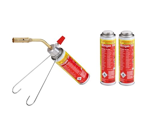 ROTHENBERGER Industrial Lötbrenner inkl. 3x Mini Gaskartusche 150 ml / 85 g | Gasbrenner | Schweißbrenner | Arbeitstemperatur 650°C | 7/16“ EU ROTHENBERGER Industrial Lötbrenner inkl. 3x Mini Gaskartusche 150 ml / 85 g | Gasbrenner | Schweißbrenner | Arbeitstemperatur 650°C | 7/16“ EU von Rothenberger
