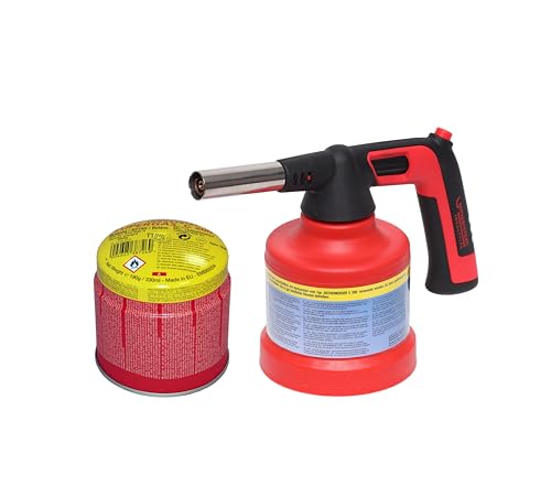 ROTHENBERGER Industrial Lötlampe RS 200 Piezo inkl. 1x C200 Supergas | 180° Drehung | Leistungsstarker Lötbrenner mit | Ideal für Weichlöten, Auftauen, Reparaturarbeiten | Robustes Gehäuse von Rothenberger