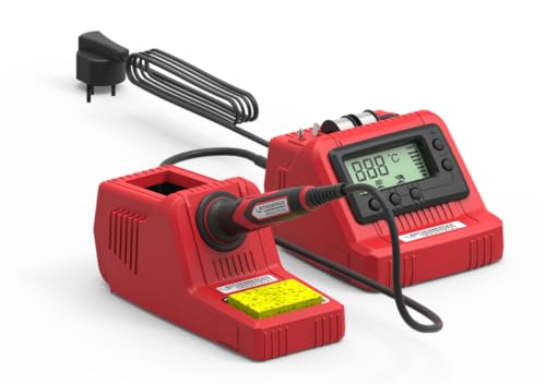 ROTHENBERGER Industrial Lötstation digital, 60 W 230 V, 200-450 °C, inkl. Ersatzspitzen + Elektroniklot, Zubehör, Lötkolben, Feinlöten, Elektroniklöten, Temperaturkontrolle 1500002359 von Rothenberger