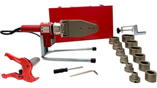ROTHENBERGER Industrial Muffenschweißgerät (20 mm, 25 mm, 32 mm, 40 mm, 50 mm, 63 mm) im Koffer +++ Kunststoff-Rohrschere Ø 42 mm | Schweißgerät für Rohre, Muffen und Formstücke von Rothenberger