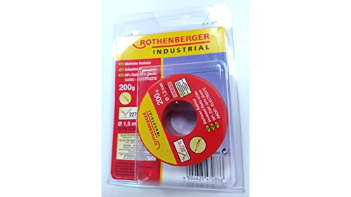 ROTHENBERGER Industrial bleifreies Radiolot für Elektro-Lötarbeiten, 200g-Spule, Ø 1,5 mm ROTHENBERGER Industrial bleifreies Radiolot für Elektro-Lötarbeiten, 200g-Spule, Ø 1,5 mm von Rothenberger
