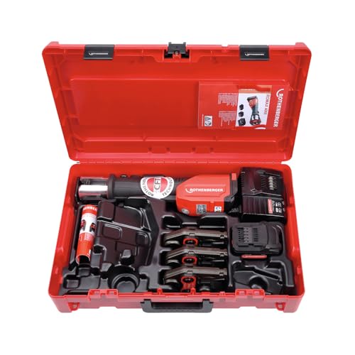ROTHENBERGER ROMAX 4000 Set Pressmaschine Standard, EU, 4Ah Akku Kapazität, TH Pressbacken Kontur, 16mm-20mm-26mm Arbeitsbereich Durchmesser | 1000001925 | Presswerkzeug für Rohre, Rohrpressmaschine ROTHENBERGER ROMAX 4000 Set Pressmaschine Standard, EU, 4Ah Akku Kapazität, TH Pressbacken Kontur, 16mm-20mm-26mm Arbeitsbereich Durchmesser | 1000001925 | Presswerkzeug für Rohre, Rohrpressmaschine von Rothenberger