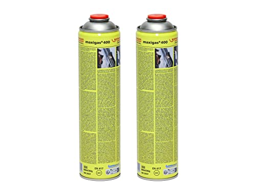 Rothenberger Industrial 2X Maxigas 400, 600ml, 7/16"-EU | Hartlötgas | Gaskartusche | Gaslöten | Löten | Schweißen | Schweißgas von Rothenberger