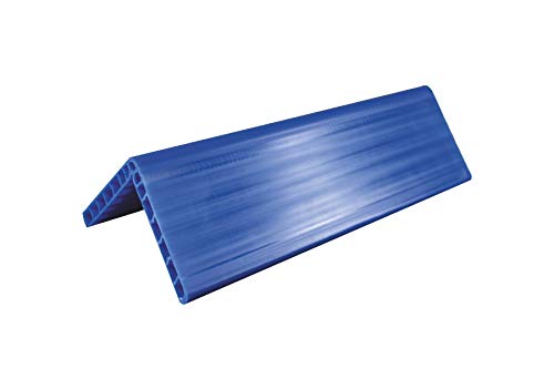 (1x) Kantenschutzwinkel aus Kunststoff Doppelstegplatte 12 mm, Farbe blau Format: 600x120x120x12 mm (= Profiqualität zum Schutz von druckempfindlichen Waren oder Verpackungen im Kantenbereich) von Rothschenk
