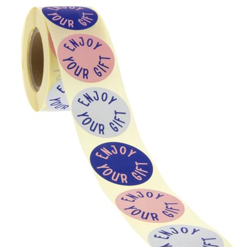 500x Aufkleber 'Enjoy your gift' sortiert 40mm - Sticker - Verschlussetiketten - Siegel Aufkleber - Etiketten 500x Aufkleber 'Enjoy your gift' sortiert 40mm - Sticker - Verschlussetiketten - Siegel Aufkleber - Etiketten von Rotim.nl