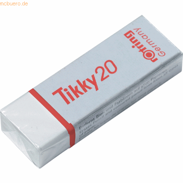 20 x Rotring Radierer Tikky 20 65x21x11mm weiß von Rotring