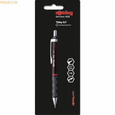 12 x Rotring Feinminenbleistift Tikky Redesign 0,7mm HB schwarz 12 x Rotring Feinminenbleistift Tikky Redesign 0,7mm HB schwarz von Rotring