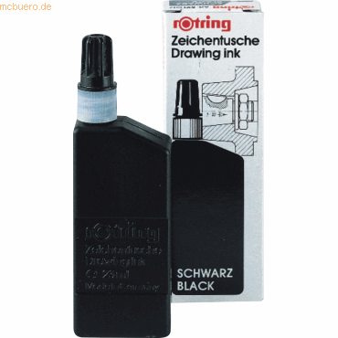 Rotring Tusche Flasche 23ml schwarz von Rotring