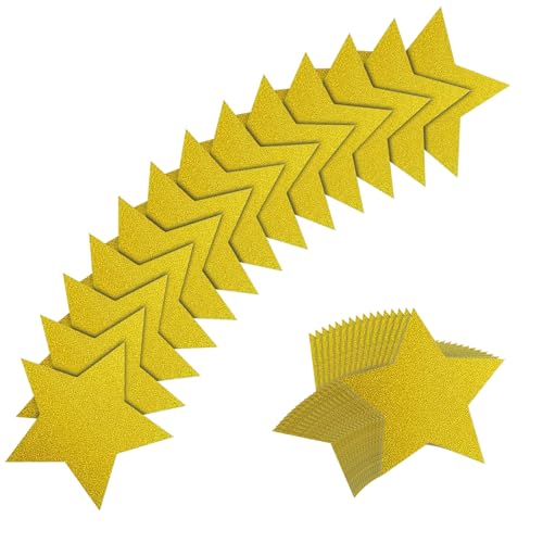 60 Stück Glitzerstern-Ausschnitte 15 cm, doppelt bedruckte Pappsterne zum Basteln, beschreibbare Papierstern-Ausschnitte, große Stern-Dekorationen, Konfetti-Versorgung für Pinnwand, Klassenzimmer, 60 Stück Glitzerstern-Ausschnitte 15 cm, doppelt bedruckte Pappsterne zum Basteln, beschreibbare Papierstern-Ausschnitte, große Stern-Dekorationen, Konfetti-Versorgung für Pinnwand, Klassenzimmer, von Roucerlin