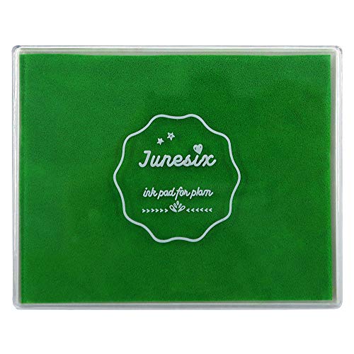 Große Stempelkissen, waschbar, für Scrapbooking, Fingermalfarbe, Stempelkissen für Kinder, für Gummistempel, DIY-Karten, Gemälde, Baby-Fußabdruck (Dunkelgrün) von Roucerlin