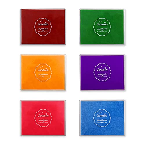 Große Stempelkissen für Scrapbooking, waschbar, zum Zeichnen, Lernen, Bildung, bunte DIY-Finger-Stempelkissen für Gummistempel, Holzstoff, Kartenherstellung (Stil 1) von Roucerlin