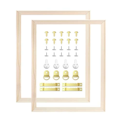 Holz-Leinwand-Keilrahmen zum Selbermachen, 30 x 40 cm, Holz-Leinwandrahmen-Sets mit spurlosen Nägeln, Haken, Schrauben und Reißnägeln, abnehmbare Leinwand-Keilrahmen für Ölgemälde, Zeichnungen (Beige) von Roucerlin