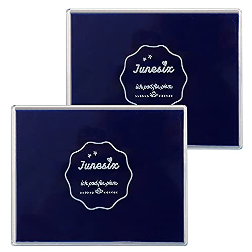 Stempelkissen, groß, waschbar, für Scrapbooking, Fingermalfarbe, Stempelkissen für Kinder, für Gummistempel, DIY-Karten, Gemälde, Baby-Fußabdruck, Handabdruck (2 Dunkelblau) von Roucerlin