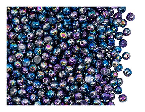 100 pcs Runde Perlen 3 mm, Kristall Magic Violet Blau, Tschechisches Glas 100 pcs Runde Perlen 3 mm, Kristall Magic Violet Blau, Tschechisches Glas von Round Beads