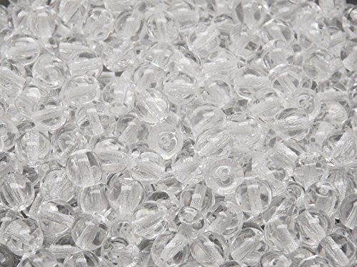 Round Beads 50 Stück 6mm Tschechische Runde Druckperlen, Crystal Clear Round Beads 50 Stück 6mm Tschechische Runde Druckperlen, Crystal Clear von Round Beads