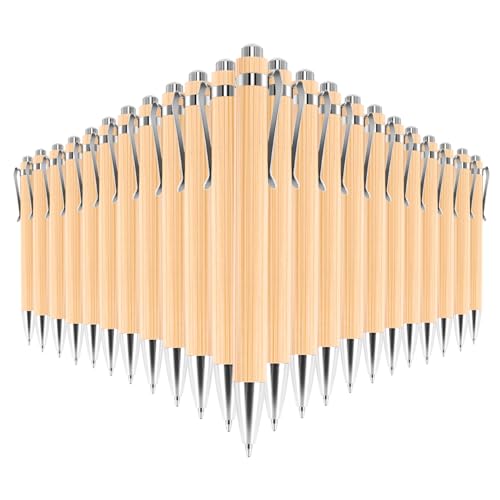 Roundsky 100 StüCk/Los Bambus Kugelschreiber Stift Stift BüRo & Schul Bedarf Stifte & Schreiben ZubehöR Geschenke-Schwarze Tinte Roundsky 100 StüCk/Los Bambus Kugelschreiber Stift Stift BüRo & Schul Bedarf Stifte & Schreiben ZubehöR Geschenke-Schwarze Tinte von Roundsky