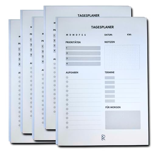 Routine Journal 5er Set To Do Liste Block DIN A5 – 50 Blatt, Tagesplaner Block für mehr Struktur, Fokus und Organisation, hochwertiges 120g Naturpapier, perfekt für Büro, Studium, Home Office Routine Journal 5er Set To Do Liste Block DIN A5 – 50 Blatt, Tagesplaner Block für mehr Struktur, Fokus und Organisation, hochwertiges 120g Naturpapier, perfekt für Büro, Studium, Home Office von Routine Journal