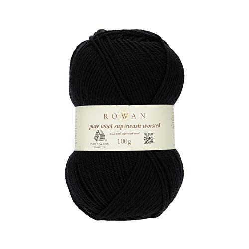 Rowan 9802170-00109 Handstrickgarn, 100% Wolle, Black, onesize von Rowan