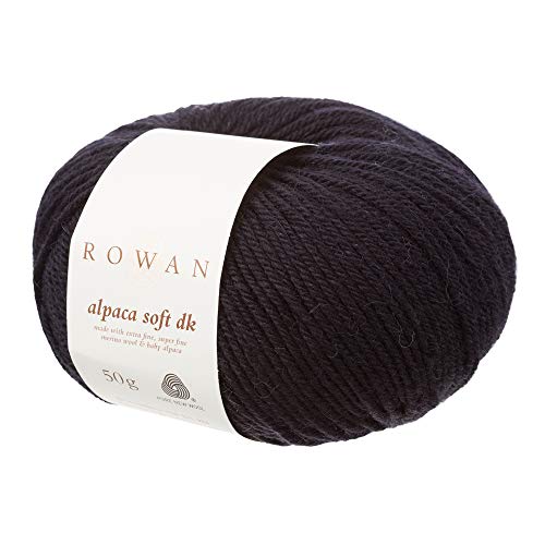 Rowan 9802210-00216 Handstrickgarn, Alpaka, Simply Black, onesize von Rowan