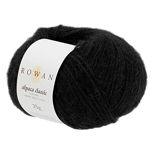 Rowan 9802214-00103 Handstrickgarn, 57% Alpaka, 43% Baumwolle, Noir, 6,4cm x 6,4cm x 11cm, 120 Meter Rowan 9802214-00103 Handstrickgarn, 57% Alpaka, 43% Baumwolle, Noir, 6,4cm x 6,4cm x 11cm, 120 Meter von Rowan