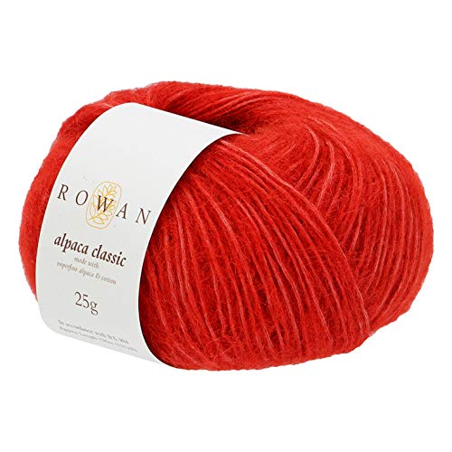 Rowan 9802214-00120 Handstrickgarn, 57% Alpaka, 43% Baumwolle, Vermilion, onesize, 50 Gramm Rowan 9802214-00120 Handstrickgarn, 57% Alpaka, 43% Baumwolle, Vermilion, onesize, 50 Gramm von Rowan