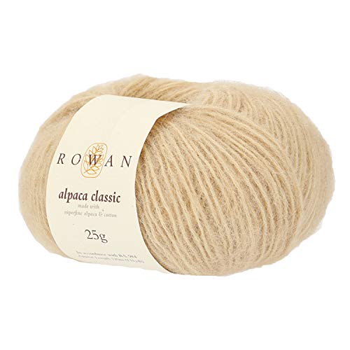 Rowan 9802214-00127 Handstrickgarn, 57% Alpaka, 43% Baumwolle, Champagne, 6,4cm x 6,4cm x 11cm, 50 Gramm von Rowan