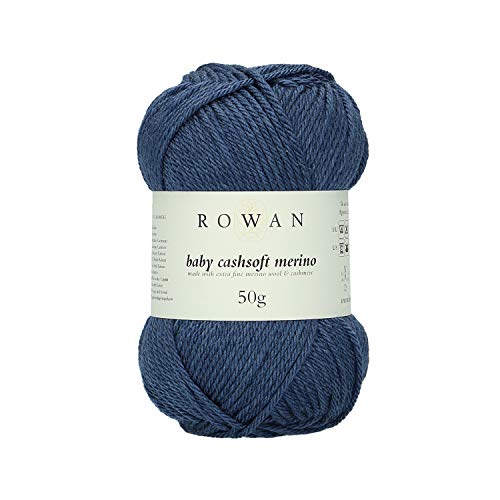 Rowan 9802218-00112 Handstrickgarn, 57% Wolle, 33% Polyacryl, 10% Kaschmir, Denim, onesize von Rowan