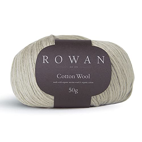 Rowan Cotton Wool color 203, weiche Wolle aus organic Merinowolle und organic cotton Baumwolle zum Stricken oder Häkeln, 9802238 von Rowan