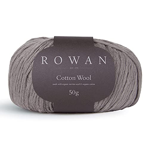 Rowan Cotton Wool color 204, weiche Wolle aus organic Merinowolle und organic cotton Baumwolle zum Stricken oder Häkeln, 9802238 von Rowan