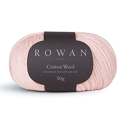 Rowan Cotton Wool color 206, weiche Wolle aus organic Merinowolle und organic cotton Baumwolle zum Stricken oder Häkeln, 9802238 von Rowan