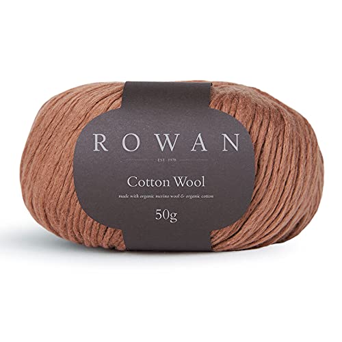 Rowan Cotton Wool color 209, weiche Wolle aus organic Merinowolle und organic cotton Baumwolle zum Stricken oder Häkeln, 9802238 von Rowan