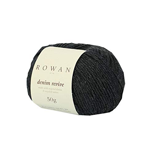 Rowan Denim Revive color 217, nachhaltige Wolle aus recycelt denim und recycelt cotton zum Stricken oder Häkeln, 9802219 von Rowan