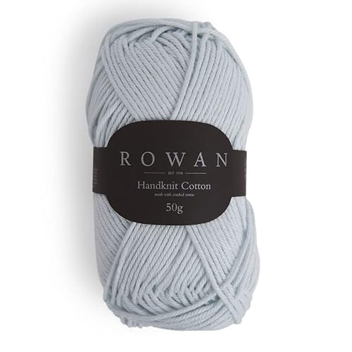 Rowan Wolle Handknit Cotton | Sommerwolle reines Baumwollgarn hellblau Nadelstärke 4 bis 4,5 mm | 100% Baumwolle | zum Häkeln und Stricken | 375 von Rowan