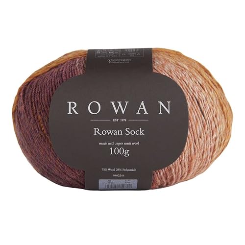 Rowan Wolle Sock, Sockenwolle mit dezentem Farbverlauf, Strumpfwolle, Sockengarn, 100g (01 jewel) von Rowan