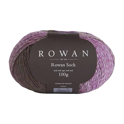 Rowan Wolle Sock, Sockenwolle mit dezentem Farbverlauf, Strumpfwolle, Sockengarn, 100g (02 heather) von Rowan