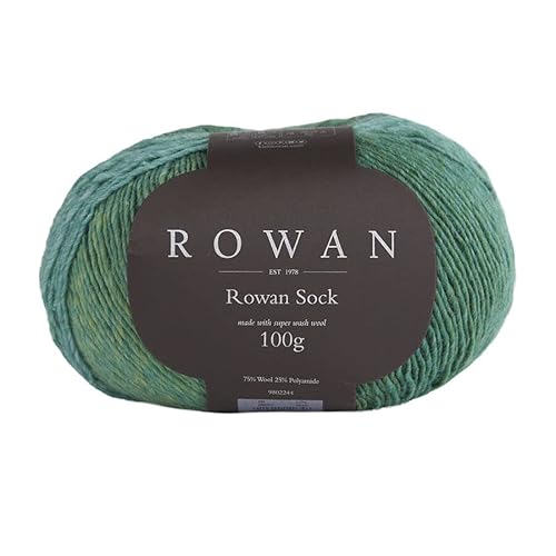 Rowan Wolle Sock, Sockenwolle mit dezentem Farbverlauf, Strumpfwolle, Sockengarn, 100g (03 evergreen) von Rowan