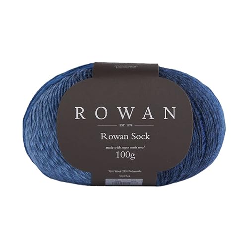 Rowan Wolle Sock, Sockenwolle mit dezentem Farbverlauf, Strumpfwolle, Sockengarn, 100g (06 ocean) von Rowan