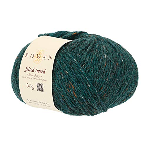 Rowan Z036000-00207 Handstrickgarn, 50% Wolle, Viskose, 25% Alpaka, Bottle Green, onesize, 50 Gramm von Rowan