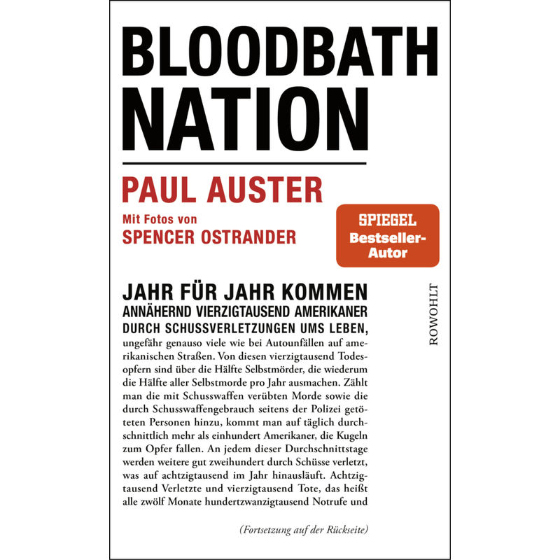Bloodbath Nation - Paul Auster, Spencer Ostrander, Gebunden von Rowohlt, Hamburg
