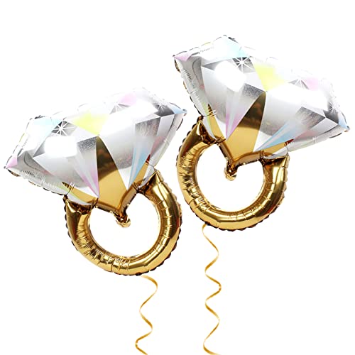 2 x Diamant-Ring-Luftballons, Diamant-Ring-Luftballons, Verlobungsdekoration, Jahrestag, Brautparty, für romantische Hochzeit, Brautparty, Jahrestag, Verlobung, Party-Dekoration 2 x Diamant-Ring-Luftballons, Diamant-Ring-Luftballons, Verlobungsdekoration, Jahrestag, Brautparty, für romantische Hochzeit, Brautparty, Jahrestag, Verlobung, Party-Dekoration von Rowwait